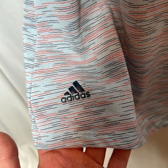 Adidas Space-dye Polo Short Sleeve Top. Size Medium. - Picture 3 of 8